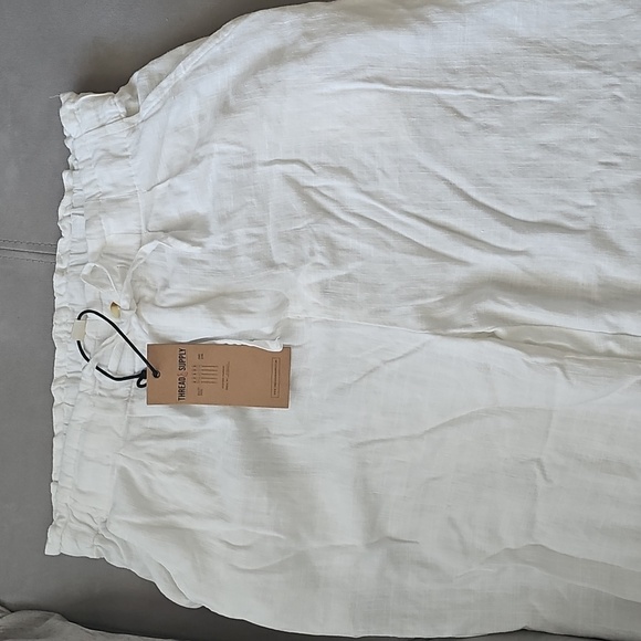 NWT Thread And Supply Women's White Linen Pants - Picture 8 of 8